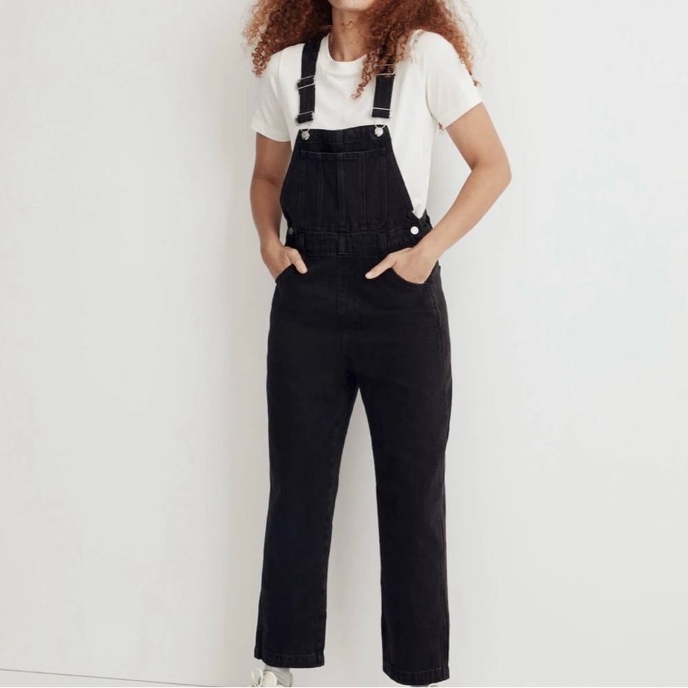 Madewell Straight Leg Overalls in Lunar Wash XL